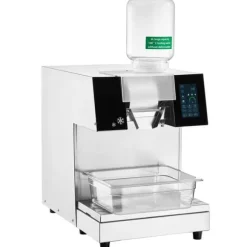 Kommersiell snöflingaismaskin 397LBS/24H, rostfritt stål, hög kapacitet, hållbar design för glass, perfekt för restauranger och caféer.