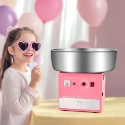Kommersiell sockervaddsmaskin, 1000W Modell, Perfekt för fest, Rosa färg