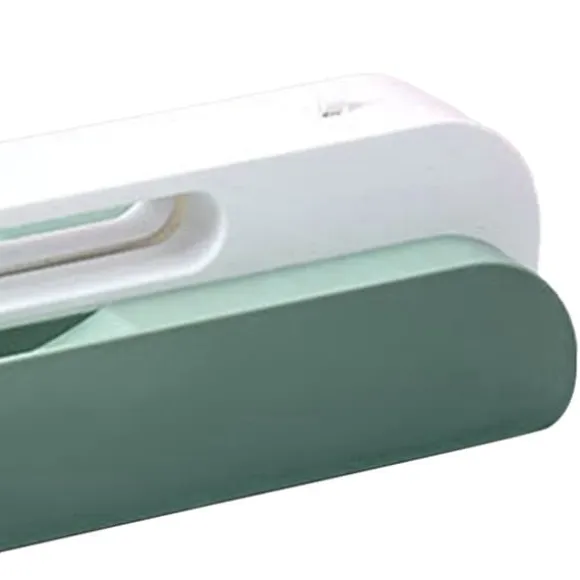 Kompakt manuell dumplingsmaskin med ergonomiskt handtag - platsbesparande design, grön