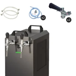 Komplett set - Öltapp STREAM 80K med luftpump, ölväska, genomströmningskylare, 2-linjers torrkylare, KEG:Type D, KEG 2:NC Adapter