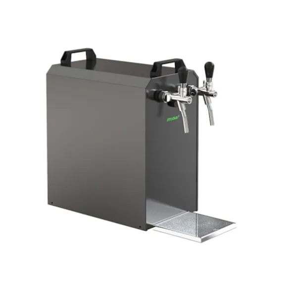 Komplett set - Öltapp STREAM 80K med luftpump, ölväska, genomströmningskylare, 2-linjers torrkylare, KEG:Type D, KEG 2:NC Adapter