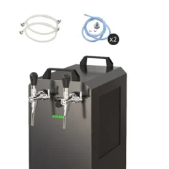 Komplett set - Öltapp STREAM 80K med luftpump, ölväska, genomströmningskylare, 2-linjers torrkylare, KEG:Type D, KEG 2:NC Adapter
