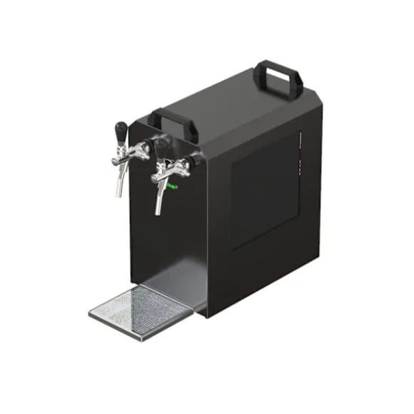 Komplett set - Öltapp STREAM 80K med luftpump, ölväska, genomströmningskylare, 2-linjers torrkylare, KEG:Type D, KEG 2:NC Adapter