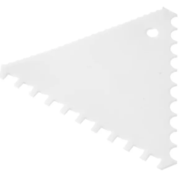 Konditorskrapa, triangulär, tandad, BRED RYMDSKAM - SET med 6 st. - ENDI 554203
