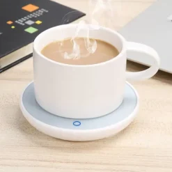Koppvärmare Värmematta för te, kaffe, mjölk, hemmakontor (EU-kontakt 220V)
