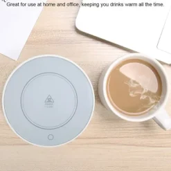 Koppvärmare Värmematta för te, kaffe, mjölk, hemmakontor (EU-kontakt 220V)