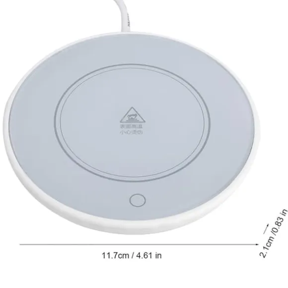 Koppvärmare Värmematta för te, kaffe, mjölk, hemmakontor (EU-kontakt 220V)