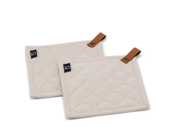 Kosta Linneväfveri Grytlappar 2-pack, Sand
