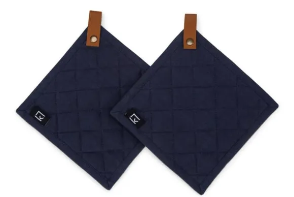 Kosta Linneväfveri Grytlappar 2-pack, Marinblå