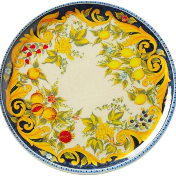 Kraftig porslin pizza tallrik Blackboard Napoli diameter 33 cm - SET med 6 st.