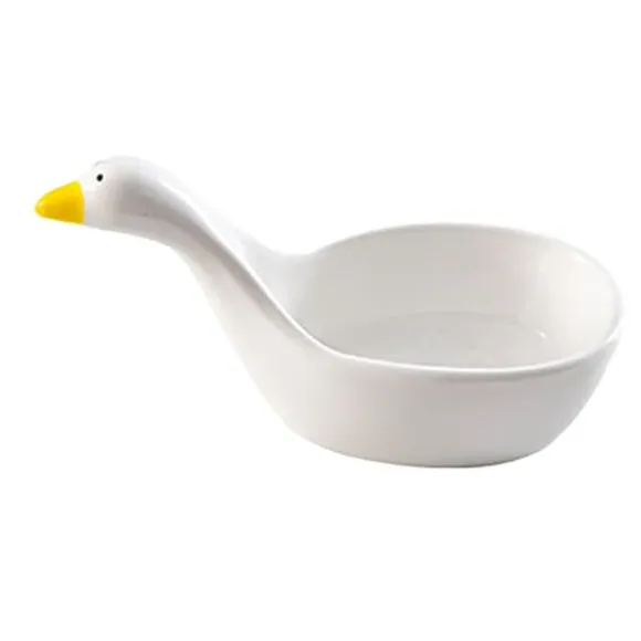 Kreativ tecknad keramik präglad doppfat Hem Kök Såsfat Vinägerfat Swan