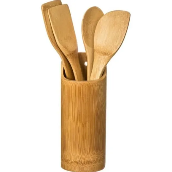Kruka med 4 bamburedskap Secret de Gourmet