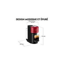 Krups NESPRESSO VERTUO NEXT kaffebryggare för kapsel eller kapsel RED YY4296FD