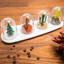 Krydddispenserlådor - 4 säsonger - Modernt design - 24,5 x 7,5 cm - Set med 4 stycken