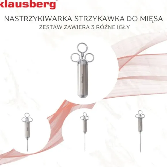 Köttbetsspruta 60ml stål KLAUSBERG KB-7842