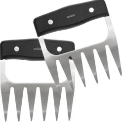 Köttgafflar i stål, 2 st.