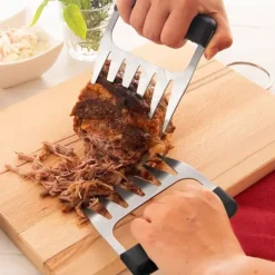 Köttgafflar i stål, 2 st.