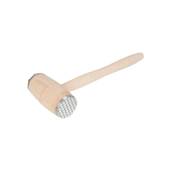Köttklubba i trä med aluminiumbeslag 31 cm