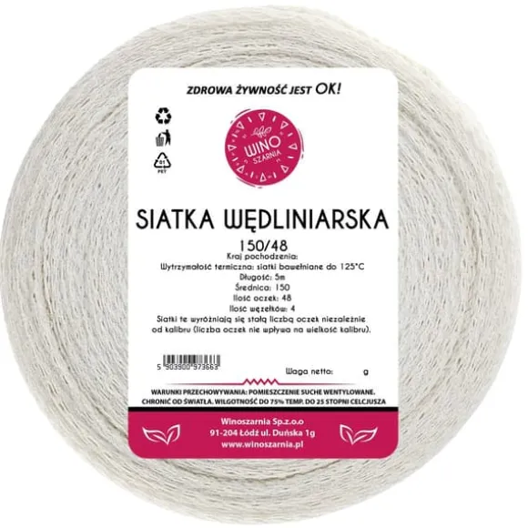Köttnät för rökning av skinka och kött 150/48 - 50m