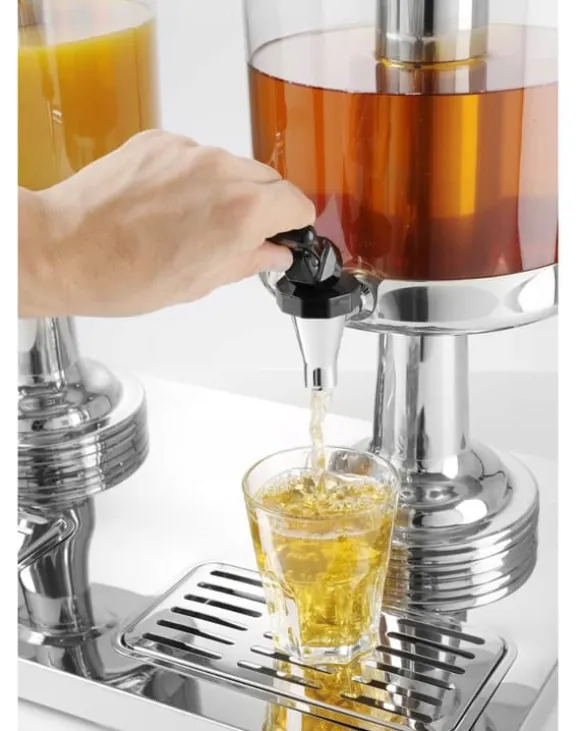 Kylare för Juice-dispenser HENDI 2x 8L (16L) - Stål, Dubbel, med Bricka