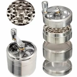 4 lagers Kvarn Tobak Örter Kryddor Kross Manuell Handvev 55 mm