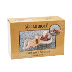 LAGUIOLE - Skivare för Korv och Charkuterier med Fat - gummiträ - brun