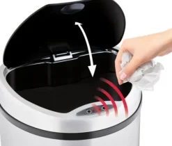 Lamart Sensor beröringsfri soptunna 58L rostfritt stål (LT8045)