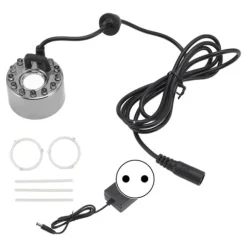 12 lampor färgglad dimmaskin i rostfritt stål vattendimma atomizer för aromaterapi syrestång Vattenlandskap finfördelad Bonsai EU-kontakt 110‑240V