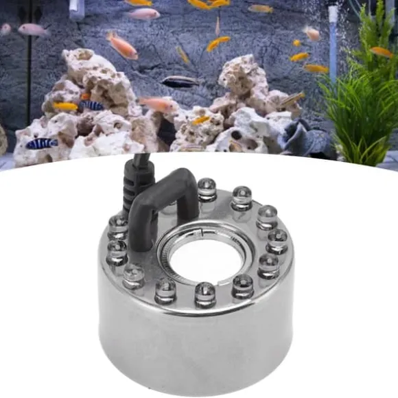 12 lampor färgglad dimmaskin i rostfritt stål vattendimma atomizer för aromaterapi syrestång Vattenlandskap finfördelad Bonsai EU-kontakt 110‑240V