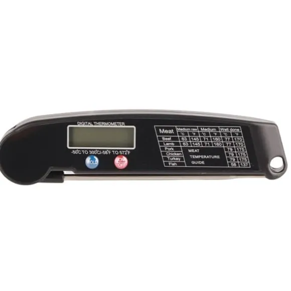 LCD digital kötttermometer med hopfällbar sond kök matlagning BBQ grill temperaturmätare