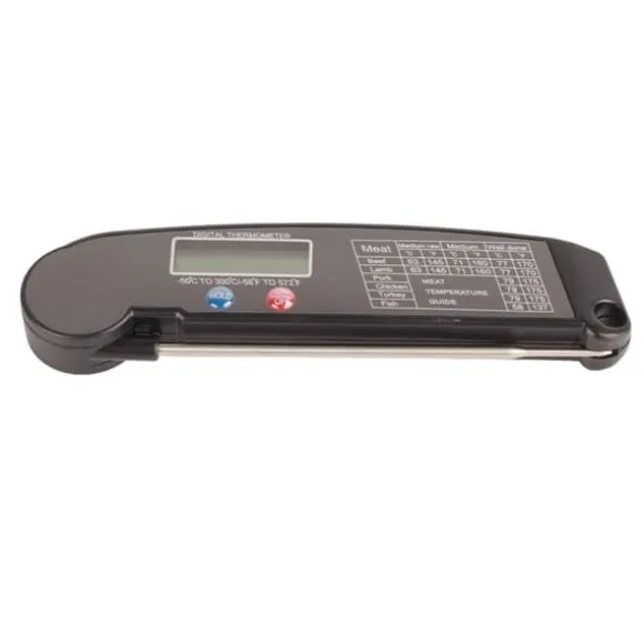 LCD digital kötttermometer med hopfällbar sond kök matlagning BBQ grill temperaturmätare