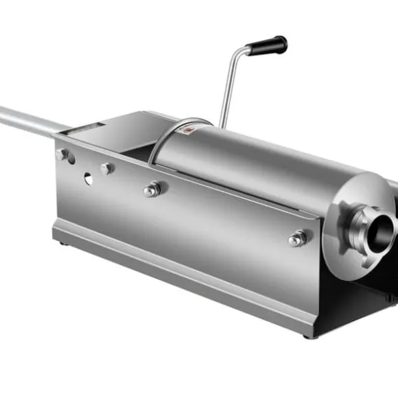 3L Chorizo-vullare av rostfritt stål, horisontell, manuell korvfyllare, Chorizo-hotdogs, grillkorv, lämplig för både hushåll och kommersiell