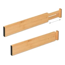 Lådinredningsset, Bambu, 6x34-44x2 cm, Natur