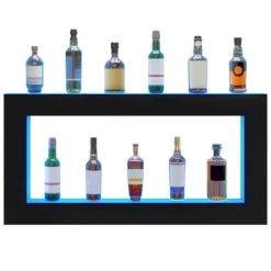 LED-upplyst spritflaskdisplay med RF & App-kontroll, 48 tum barhylla