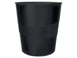 Leitz WOW - Avfallskorg - 15 L - handtag - polypropylen (PP) - svart