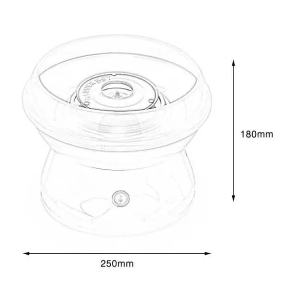 LESHP Sockervaddsmaskin - Mini elektrisk hushållsmaskin - Röd - 450W