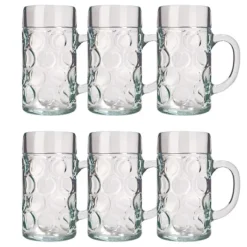 Ölglas, Ölsejdel, Ölkrus, Ölmugg - set med 6 ölglas ISAR 1 liter