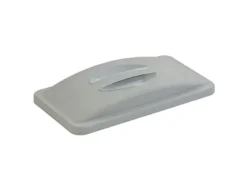 Låg, Rubbermaid Slim Jim, grå, PE, lukket