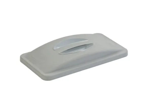 Låg, Rubbermaid Slim Jim, grå, PE, lukket