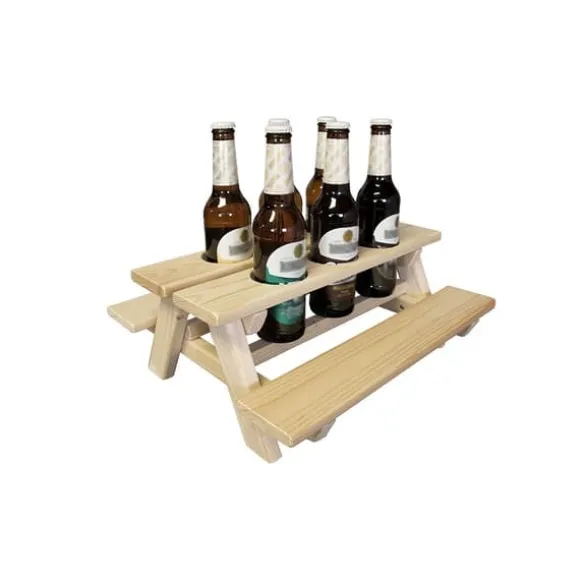 Ölhållare picknickbord - Flaskhållare 39x37x16,5 cm