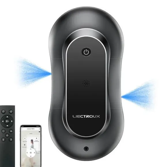 LIECTROUX Fönsterputningsrobot YW810 - APP-kontroll - Dubbel sprutning - 10 Tvättlappar