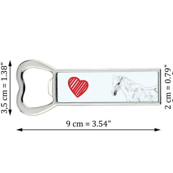 Lipizzaner - flasköppnare med häst, personlig kylöppnare, unik present till en man från Art-Dog