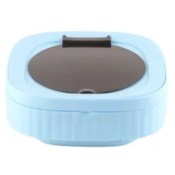 Liten hopfällbar tvättmaskin TPE och PP 100‑240V Inbyggd dehydrator 6L Mini Bärbar Hinkbricka för Underkläder Strumpa Blå US Plugg