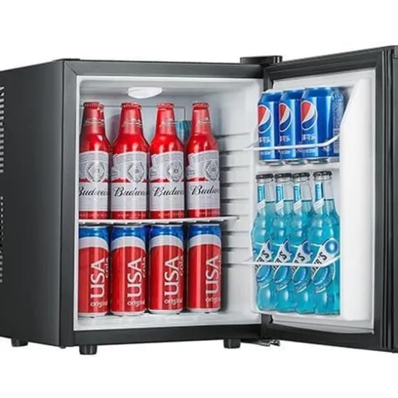 25 liters kylskåp Svart tyst termoelektronisk utan kompressor Frigobar Mini Kylskåp Frigo-Bar - 38x38,5x47 cm - Klass é