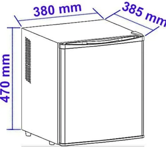25 liters kylskåp Svart tyst termoelektronisk utan kompressor Frigobar Mini Kylskåp Frigo-Bar - 38x38,5x47 cm - Klass é