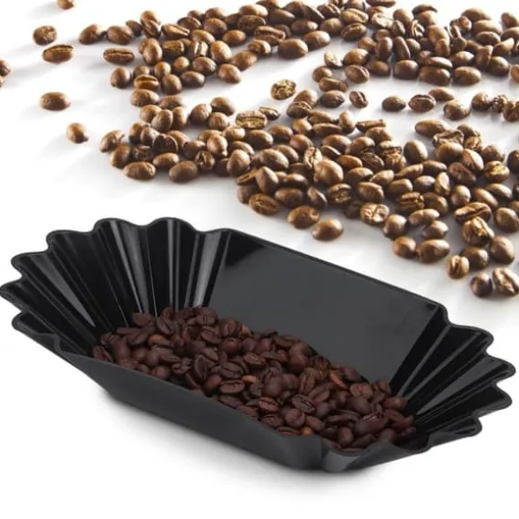 Livsmedelskvalitet PP-plast Kaffebönor Provbricka Display Tallrik Behållare Hem Kök Tillbehör Svart