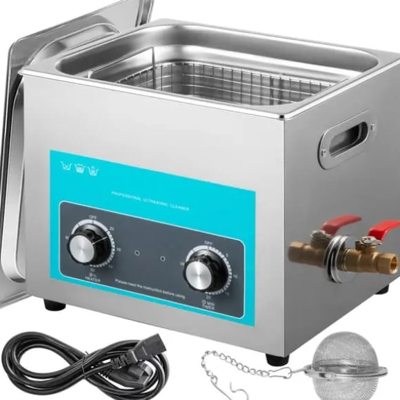 6,5L 40KHz ultraljudsrengörare med värmare, djuprengöring, justerbar temperatur och tid, lämplig för kommersiellt och hushållsbruk
