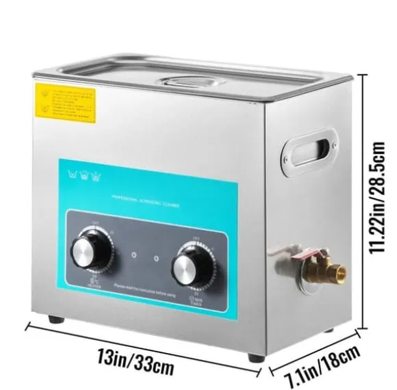 6,5L 40KHz ultraljudsrengörare med värmare, djuprengöring, justerbar temperatur och tid, lämplig för kommersiellt och hushållsbruk