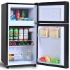 72L Mini-Kylskåp, Svart glastdörr, 39dB, 7-stegs temperatur, LED-ljus, R600 Kylmedel, Direktkylning, För hem, kontor