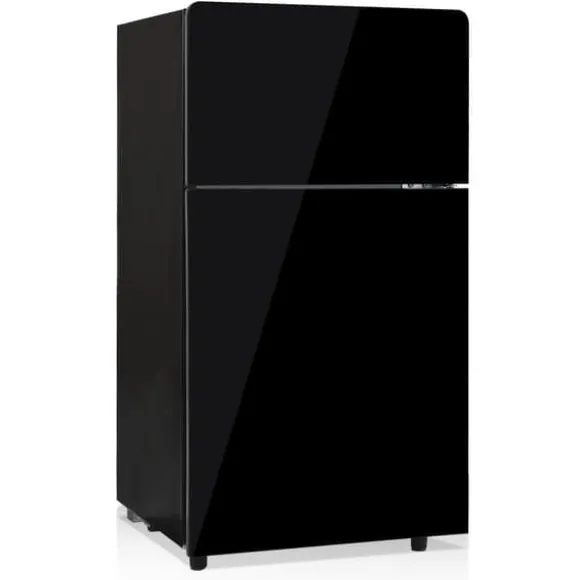 72L Mini-Kylskåp, Svart glastdörr, 39dB, 7-stegs temperatur, LED-ljus, R600 Kylmedel, Direktkylning, För hem, kontor